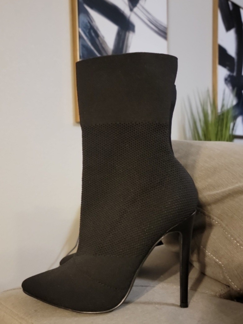 STEVE MADDEN century Black Mid-Calf booties
